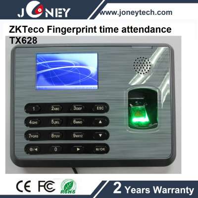 Zkteco Linux Biometric Employee Fingerprint Time Attendance Machine Tx628