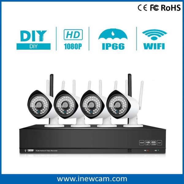 1080P 4CH P2p Wireless CCTV System with Ce, FCC, RoHS